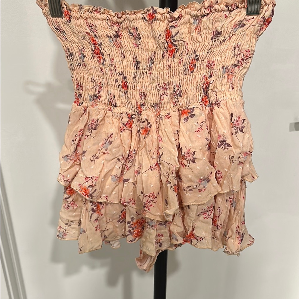 Floral Smocked Ruffle Skirt